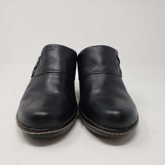 SOFFT Black Leather Mules Slip On Clogs Shoes 8.5 - Picture 4 of 9